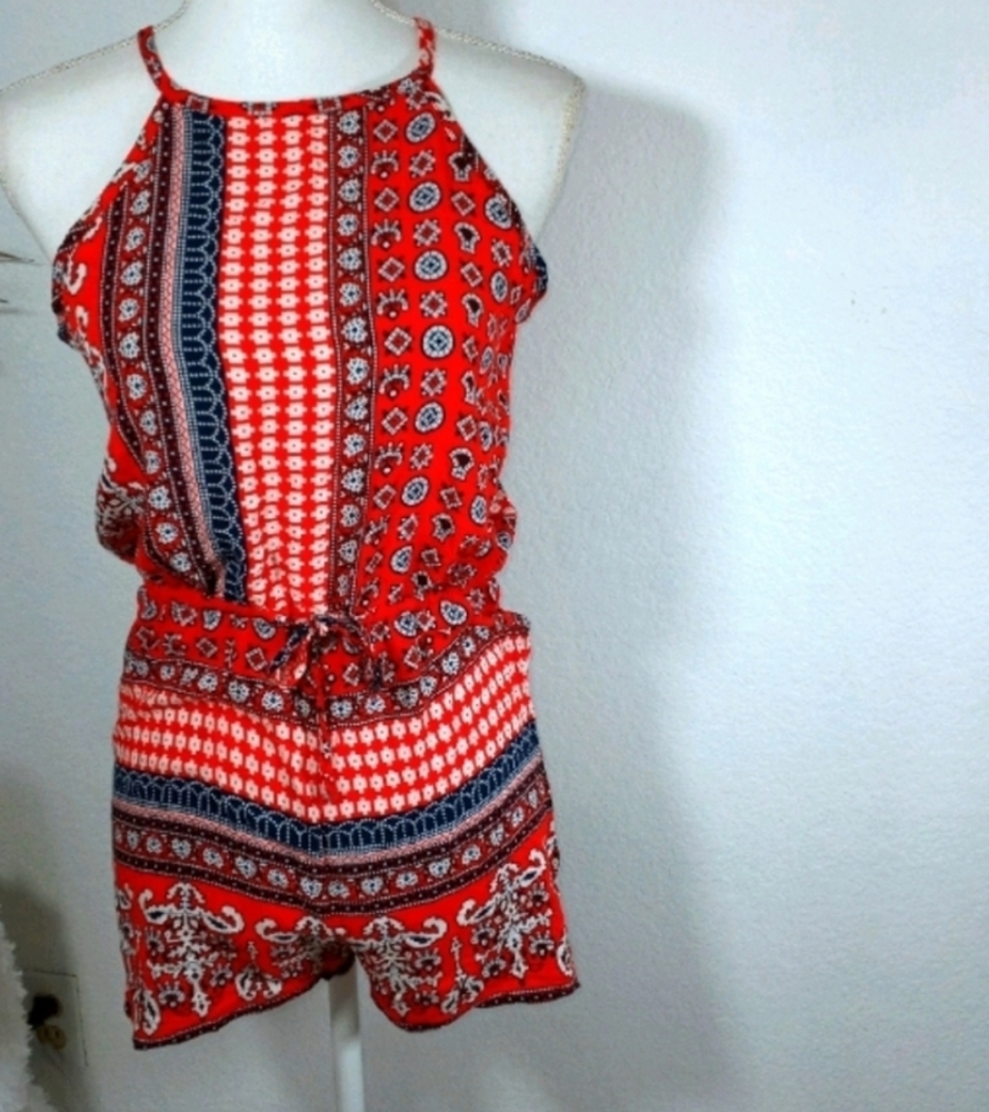 Red, White, And Blue  Romper